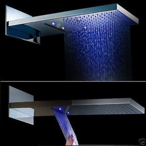Верхняя душевая панель Тропический душ с подсветкой воды